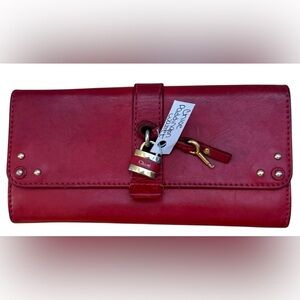 Chloé Red Leather Paddington Wallet